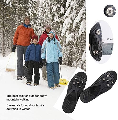 Labato 2 pares pinça de pinça não deslizante para botas de sapatos andando no gelo da neve, chuteiras de tração de