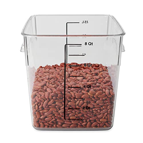 Rubbermaid Comercial Products Space Salvando o recipiente de armazenamento de alimentos, 8 litros, transparente, -40 F a 121 F faixa