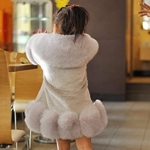 Jaqueta para meninas da criança outono de inverno infantil infantil colarinho de lã de colarinho soild jaqueta de lã quente com capuz com capuz