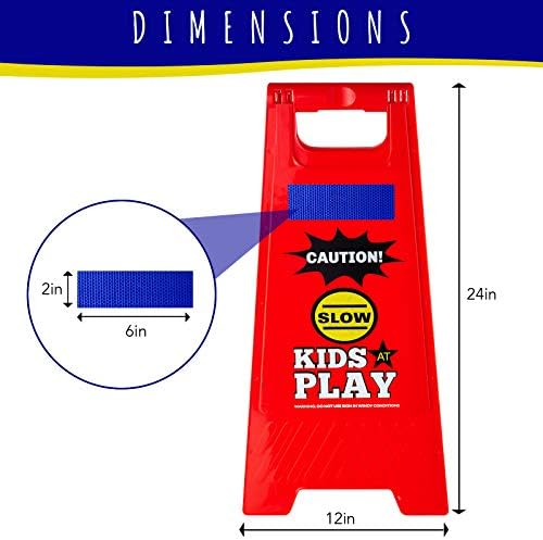 2 Pacote de pacote Crianças em brincadeiras Play Sinais de segurança - Lento crianças brincando placas de rua - reflexivo,