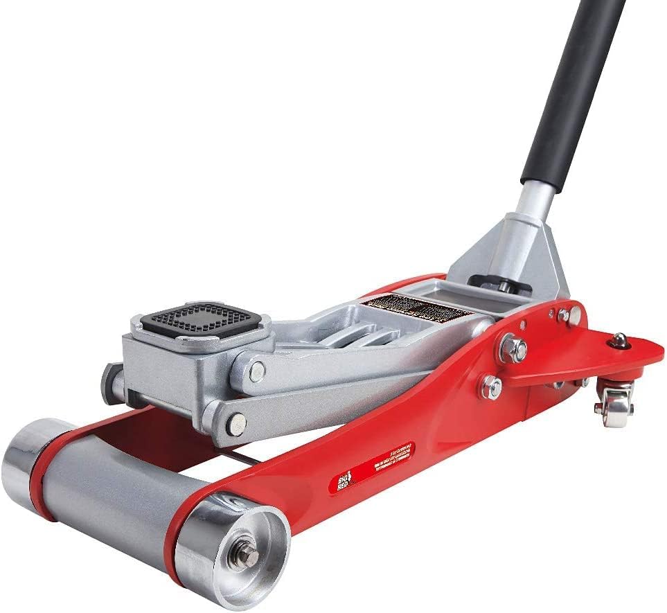 Big Red Tam84032 Torin Hydraulic Low Profile Aluminium Racing Floor Jack com bomba de elevação rápida de pistão duplo, capacidade