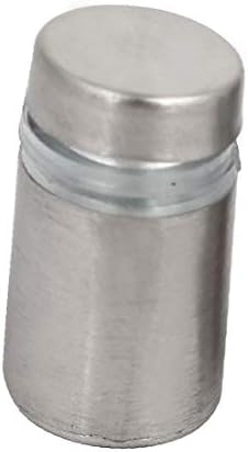 X-Dree 12mmx22mm aço inoxidável Anúncio de vidro Pino de vidro Fixação do parafuso de montagem 10pcs (12 mmx22mm