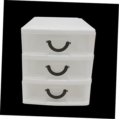 Nusitou 3 gaveta de mesa Clear organizador caixa gavetas de armazenamento de jóias limpas organizador de jóias caixas de armazenamento caixas empilhando gaveta caixa