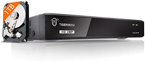 TigerSecu Super HD 1080p Hybrid 4-1 em 1 DVR Recorder com disco rígido de 1 TB, para 2MP TVI/AHD/CVI/câmeras analógicas