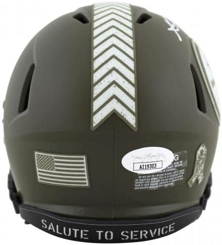 Steelers George Pickens assinou Salute para Speed ​​Mini capacete JSA - Mini capacetes da NFL autografados