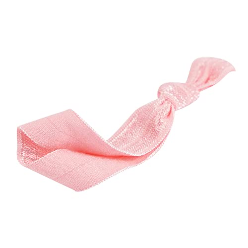 Meedee 100 pacote de cabelo elástico de rosa claro Praços para mulheres sem vinco elástico elástico elástico laço de cabelos amarrados sem danos caudas de cavalo laços laços de cabelo sem lula