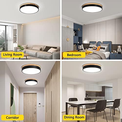Violoemi 11,81 polegada de teto LED Montar iluminação de descarga perto de teto Luminárias não minúsculas ideais para a cozinha da cozinha do corredor do quarto cozinha
