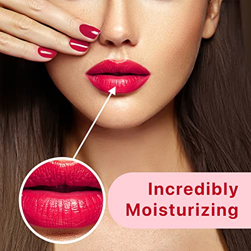 Lipstick Claraline HD - Maquiagem para lábios hidratantes | Tons altamente pigmentados | Duradouro, à prova de transferência, sem
