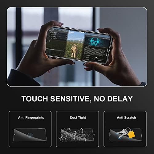 Pulson para o protetor de tela Samsung Galaxy A54 5G com 2 pacote de protetor de lente de câmera, HD Limpa de bolhas resistentes a arranhões 9H Vidro temperado de dureza temperado