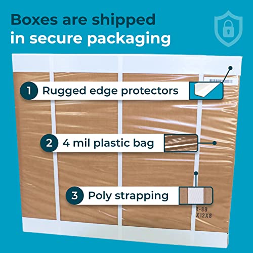 Embalagem IDL Caixas móveis longas onduladas 20 L x 8 W x 8 H - Excelente opção de caixas de embalagem resistentes para USPS,