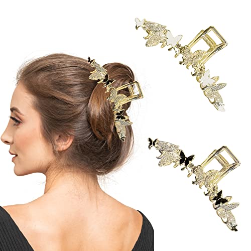 Garra de cabelos Clipes de borboleta 2pcs clipes de cabelo mental para mulheres clipes de garra de acetato clipe de cabelo de