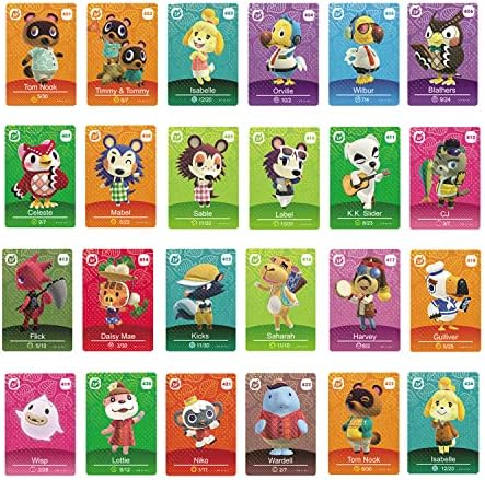 48pcs Series 5 NFC Cards Mini Card compatível com ACNH Animal Crossing Amibo Cards, multicolor