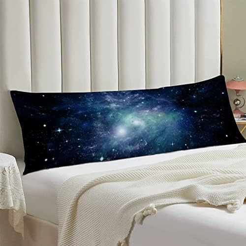 UTF4C Stars Planet Galaxy Body Pillow Capa algodão 20 x 54 adultos macios com travesseiro de zíper lavável travesseiro de cama comprido