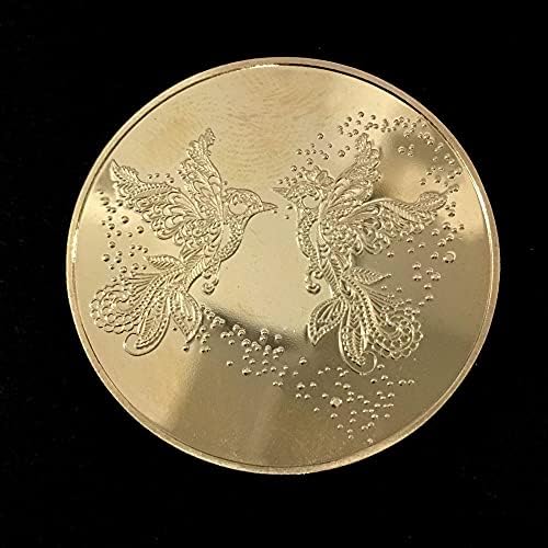 2pcs comemorativa moeda de moeda de prata banhada a ouro 2019 Love Coin Coin Virtual Cryptocurrency 2021 Coleção de edição limitada