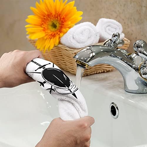 Toalhas de mão de esgrima Face e pano de lavagem corporal panos macios com fofos impressos para o banheiro Hotel de cozinha