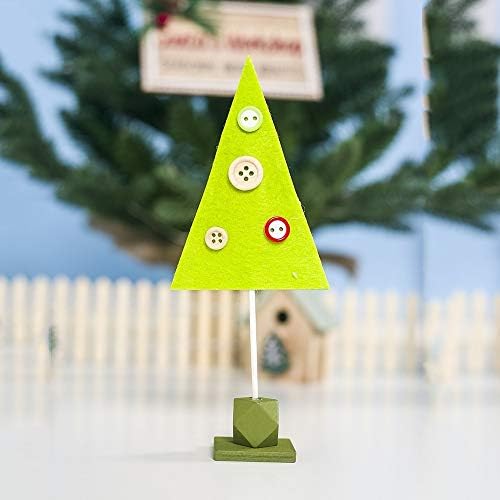 Xtyzil Christmas Tree Decoration ZQ 2 PCS Decorações de Natal Button Felt Button Tree de Natal Ornamentos criativos