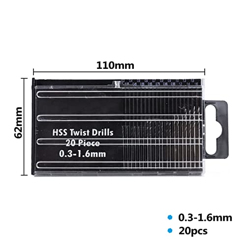 Pikis 0,3mm-1,6mm Twist Drill Bit Bit Definir broca de aço de alta velocidade para ferramenta de perfuração de metal de madeira