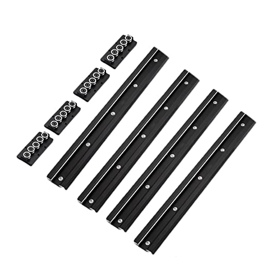 Mssoomm Inner Double Axis Roller Ball Bearing Linear Motion Guide Rail Track SGR10 4PCS L: 2050mm/80.71 inch + 4PCS SGB10-5UU