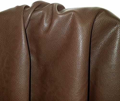 Pebble marrom Faux Vegan Leather by the Yard Pleather sintético 0,9 mm nappa 3 jardas de estofamento suave suave, marrom)