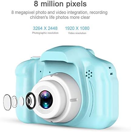 Tyesha Childrens Mini Câmera digital fofa de 2,0 polegadas Câmera de foto 1080p Câmera de vídeo portátil infantil infantil