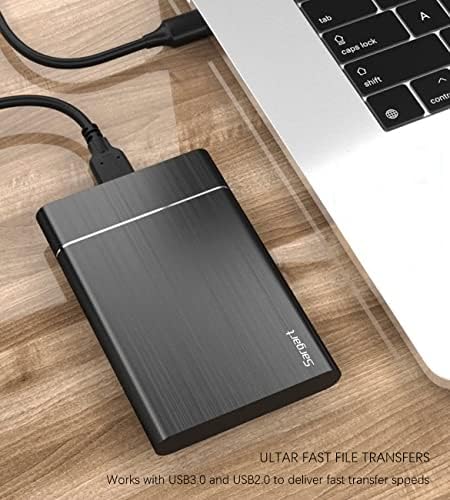 SARGART 750GB Ultra Slim Portátil Drive rígido externo USB3.0 Armazenamento HDD para PC, Mac, Desktop, Laptop, Chromebook,