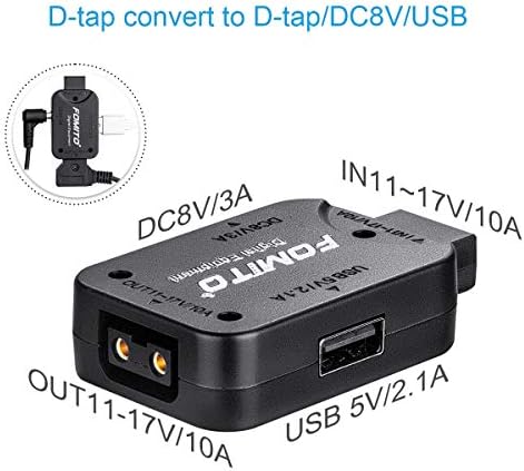 Fomito D-TAP P-TAP Extender Plug Conversor para DTAP, DC, USB para Bateria de Montagem V-Lock V-Lock Gold/Sony V-Lock