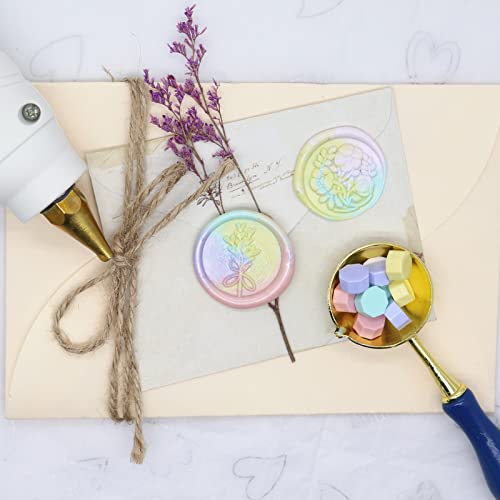 Feyabest Flower and Plant Wax Seal Salfet Set para cartões Envelopes Convites de casamento embalagem de presentes