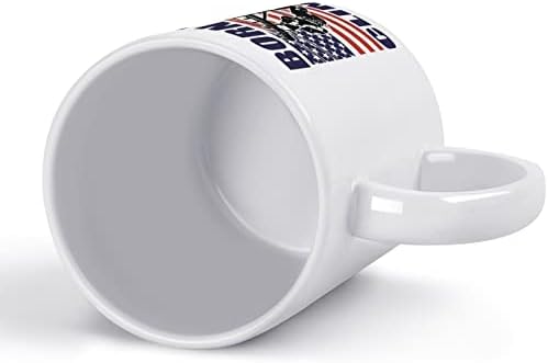 Atacante com bandeira americana impressão caneca caça de café Cerâmica xícara de chá engraçado para escritório em casa homens homens