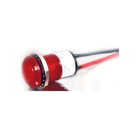 Indicador de montagem do painel Dialight, LED, 17.463mm, vermelho, 12V-657-1503-103F
