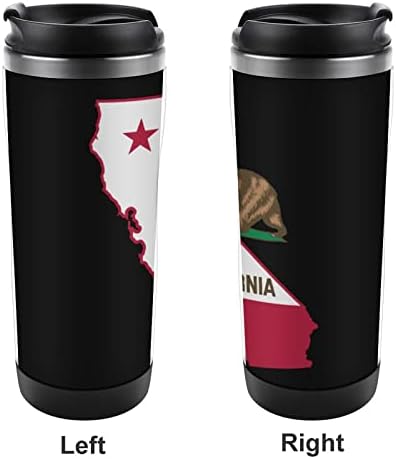 Canecas de café da California Flag Travel com copos isolados de tampa