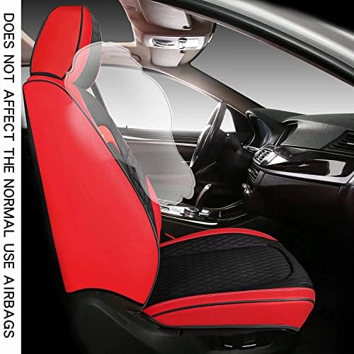 Silmog Universal Auto Seat Covers com couro de luxo, 5 assentos Full Set Fit A maioria dos veículos, sedãs e SUVs