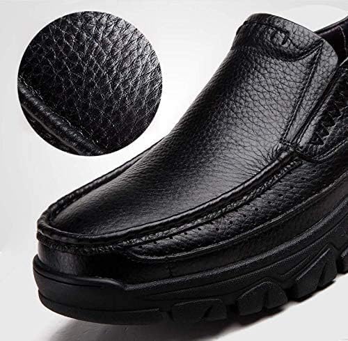 Sapatos de moda de couro de vaca para homens para homens à prova d'água não deslizamento macio e macio em oxfords casuais