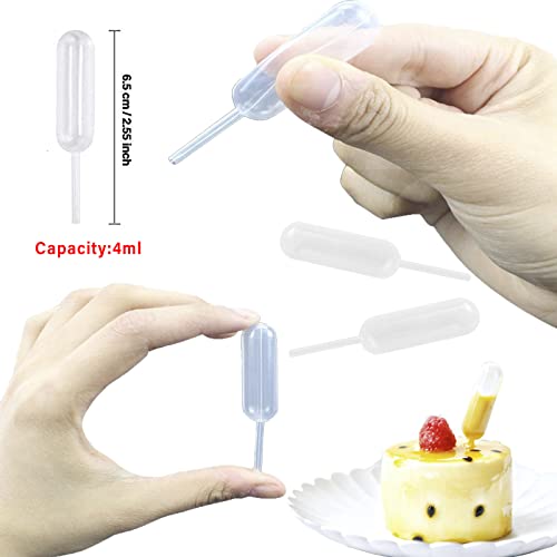 Cupcakes Pipetes 100pcs 4ml Squeeze transferência de transferência de pipetas injetores de licor giratório para morango, cupcakes,