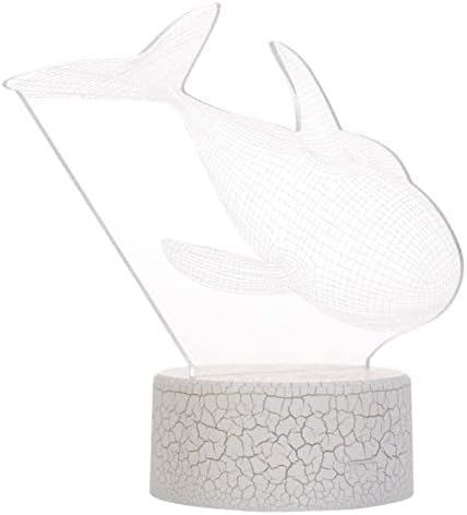 Lâmpada 3D Lâmpada de ilusão Led Whale Night Light Lights Tea Brinquedos Animal Mudando Sensor de Touch Mesa Lâmpada Lumin