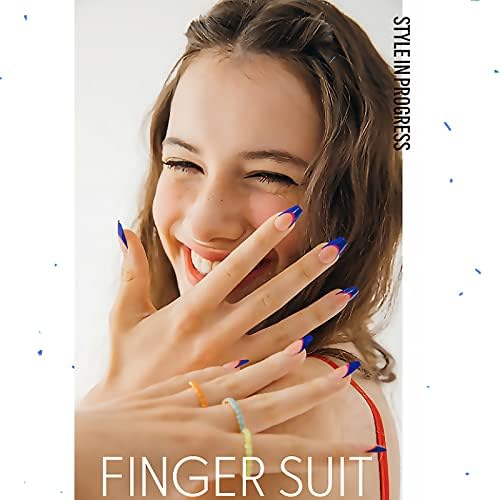 Caixão de Finger Suit de traje de dedo 40pcs, unhas falsas quadradas para mulheres projetadas para os dedos, as unhas falsas