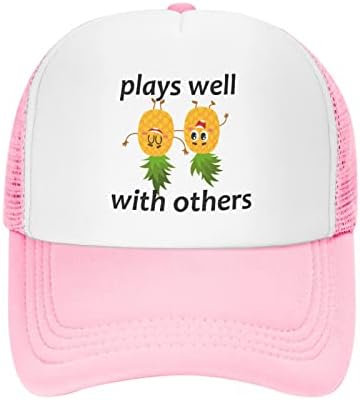 De cabeça para baixo abacaxi jogar bem com outros chapéus de swinger engraçados para homens mulheres chapéus ajustáveis ​​Capace