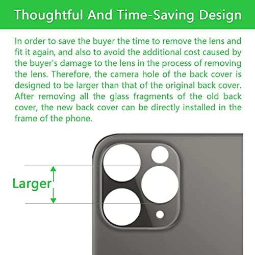 Substituição de vidro traseiro original do AbusveX para iPhone 11 Pro Max 6,5 polegadas Todas