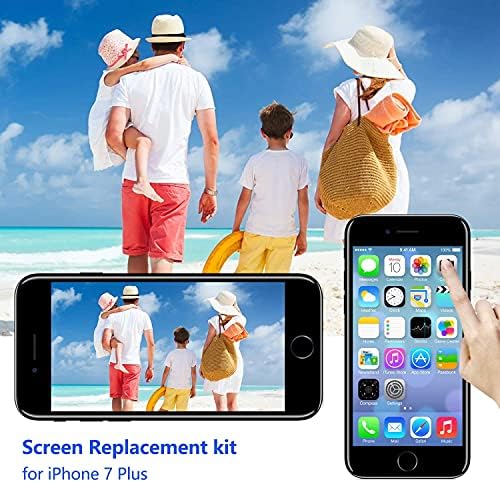 Duas telas: DIYKITPL para iPhone SE2020 Solução LCD Black 4,7 polegadas, para iPhone 7 Plus Solução Black 5,5 polegadas