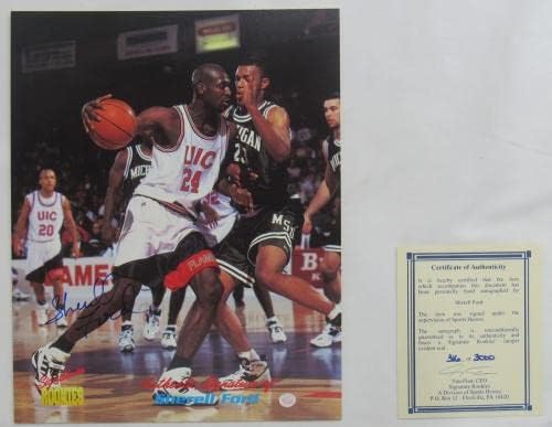 Sherell Ford assinou o Autograph 1995 Signature Rookies 8x10 Basketball Card W - fotos autografadas da NBA