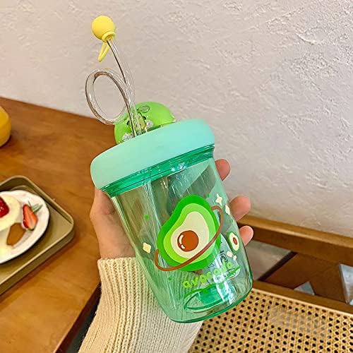 Cartoon Anti Falling Baby Milk Cup com palha infantil Cúpula de água Crianças portáteis bebendo copos perfeitos para crianças