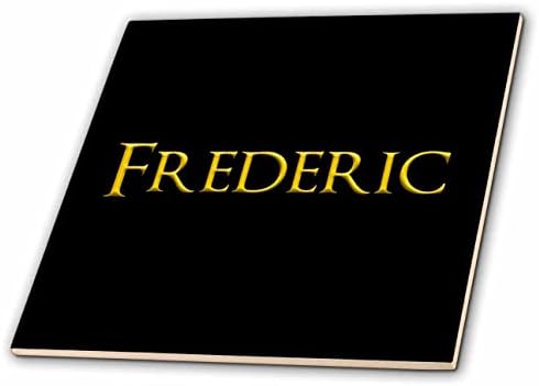 3drose Frederic lindo nome de menino na América. Amarelo em preto - telhas