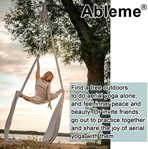ABLEME AERial Yoga Silks 9 jardas Kit de rede para dança aérea, ioga voadora, kit inicial de ioga com conjunto de hardware