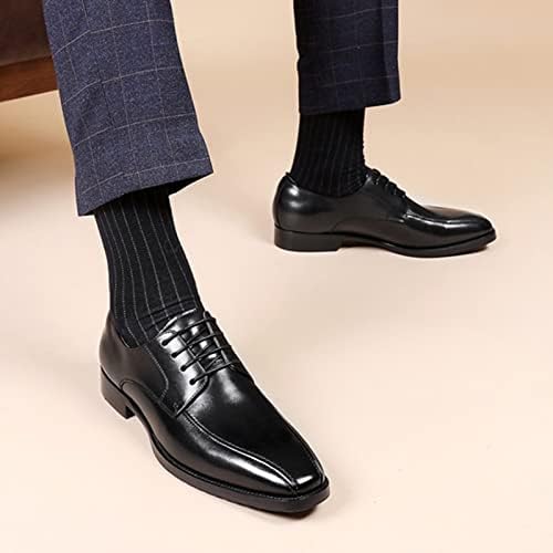 Mens sapatos de negócios clássicos de couro de negócios moda retro casual color lace up sapatos de couro para homens