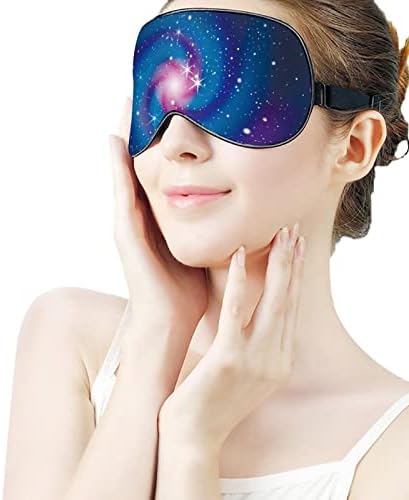 Galaxy Background Sleep Máscara de máscara de olho macio tampa de sombra eficaz vendada com alça elástica ajustável