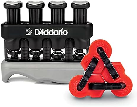 D'AdDario Varigrip fortalecedor de dedos com fiddilink - Exercício de dedos e treinador de guitarra com cordas simuladas