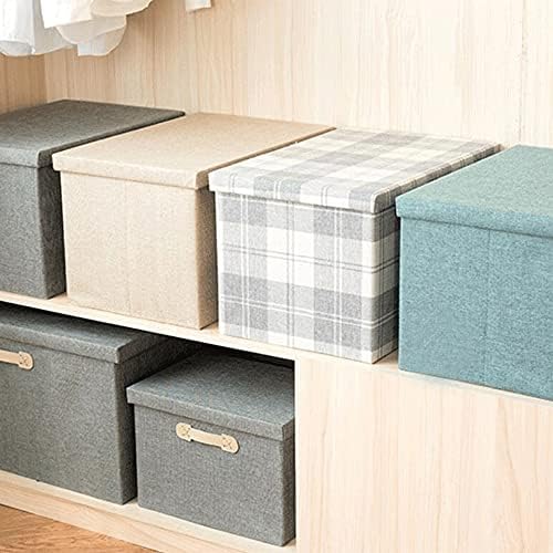 Wulfy Storage Bins Caixa de armazenamento em larga capacidade para largura, caixa de acabamento de tecido, armário de