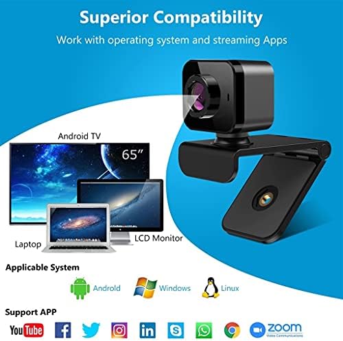 BHVXW Webcam 1080p Full Web Camera com Microfone Webcam para PC Laptop Laptop Live Broadcast Mini Câmera