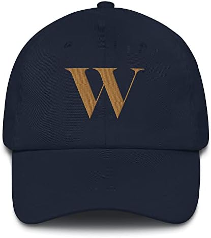 Letra do chapéu inicial W Baseball Cap bordado