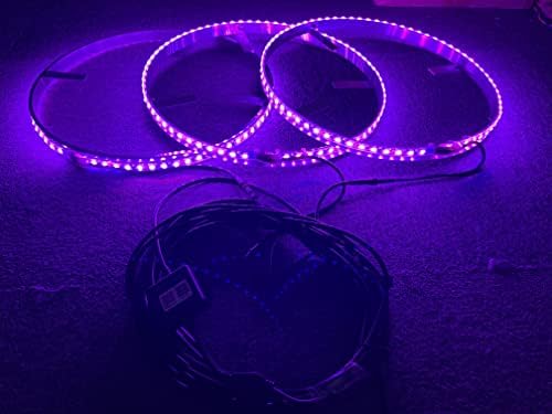 Sando Tech 15.5 '' Dream perseguindo luzes de anel da roda LED IP68 Série de fluxo multicolorido à prova d'água Luzes de luz de luzes