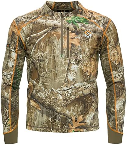 Scentlok Savanna Aero ataque v2 1/4 Zip camuflagem de camuflagem para homens